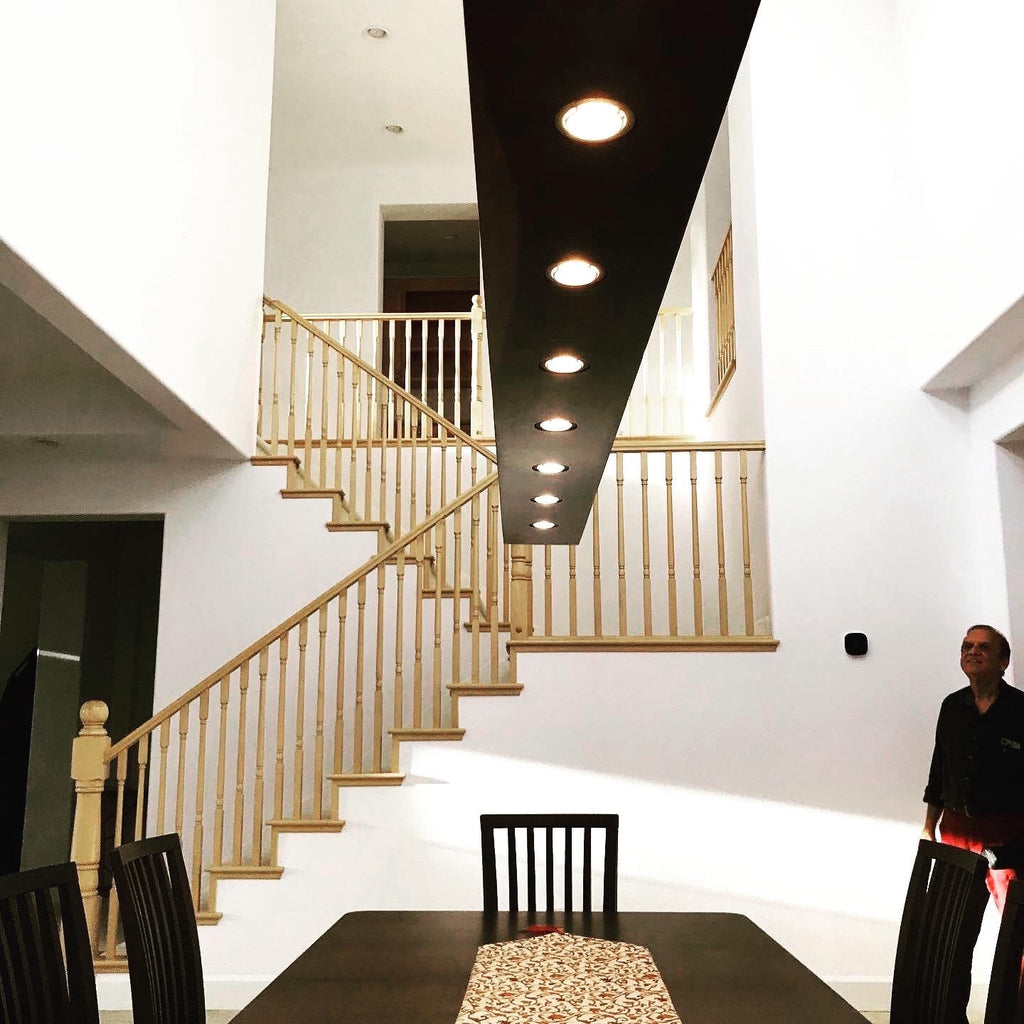 84-inch Linear Suspension Chandelier: Dark Walnut & Aluminum Pendant Light