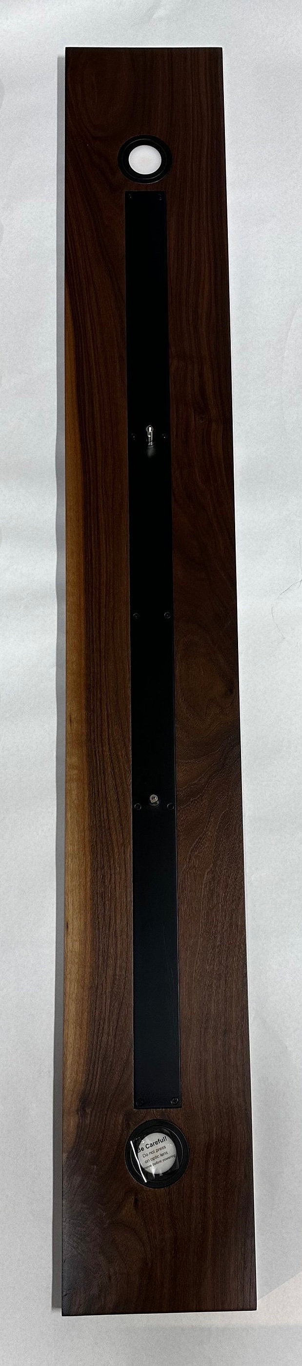 60-Inch Linear Suspension Chandelier: Dark Walnut & Black Aluminum