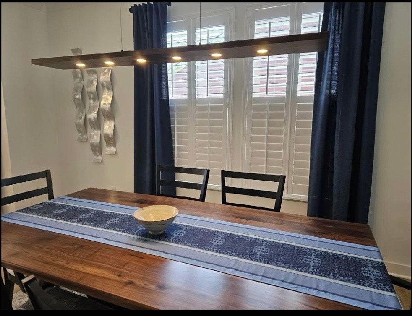 55 inch Dark Walnut Linear Suspension Chandelier: Brushed Aluminum Modern Light