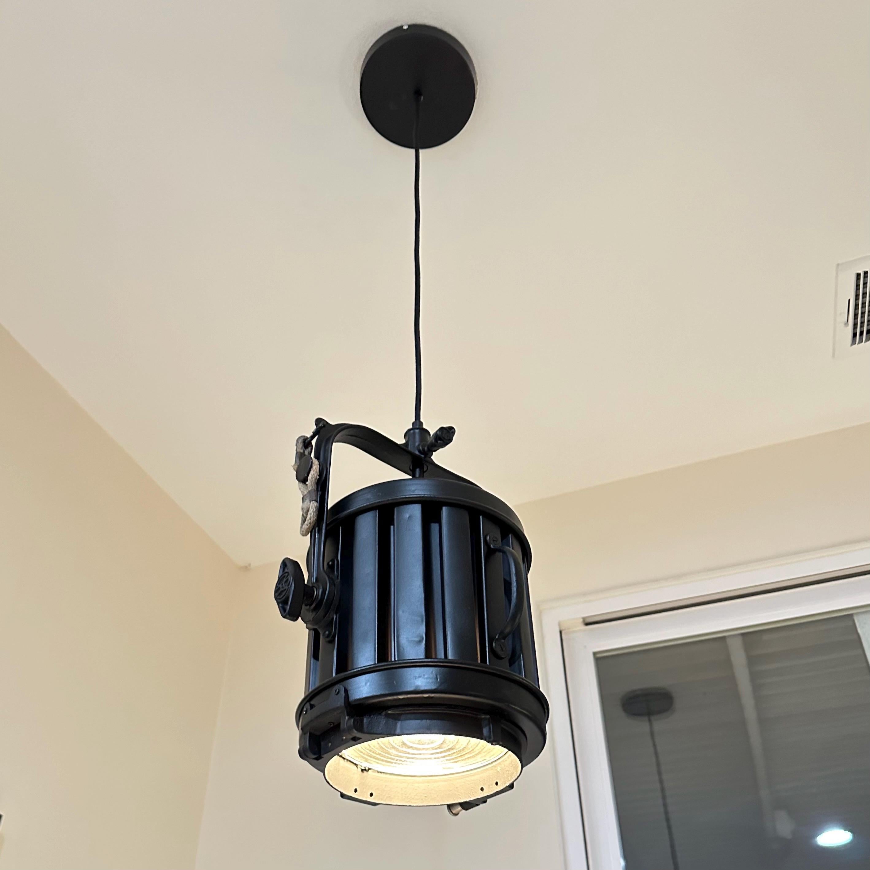 Mole-Richardson Vintage 1940's Pendant Ceiling Light Type 417